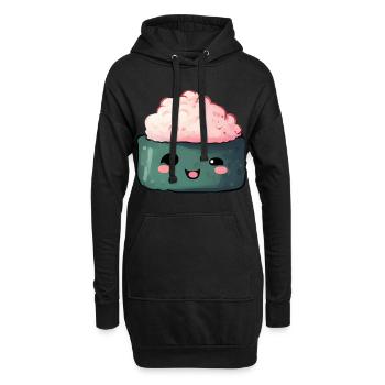 Sushi - Hoodie-Kleid - Schwarz - Vorne