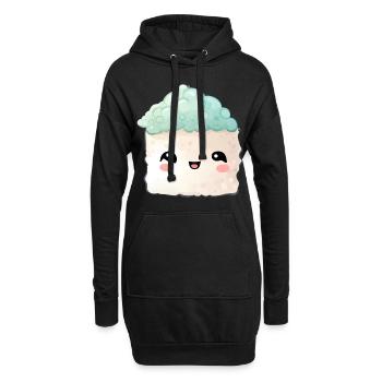 Sushi - Hoodie-Kleid - Schwarz - Vorne