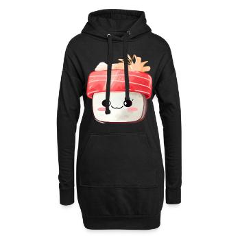 Sushi - Hoodie-Kleid - Schwarz - Vorne