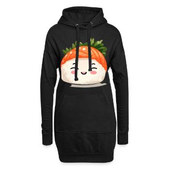 Sushi - Hoodie-Kleid - Schwarz - Vorne