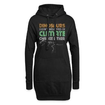 Dinosaure fossile Stegosaurus Cretaceous - Sweat-shirt à capuche long Femme - noir - Devant