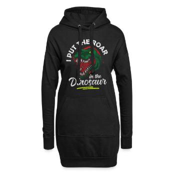 Saurier Urzeit Velociraptor Kinder - Hoodie-Kleid - Schwarz - Vorne
