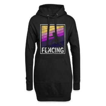 Fechten Sportfechten Tradition - Hoodie-Kleid - Schwarz - Vorne