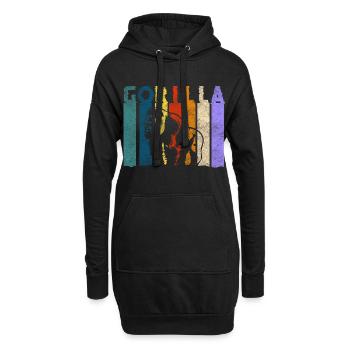 Gorilla Nature Fitness Chimpanzé - Sweat-shirt à capuche long Femme - noir - Devant