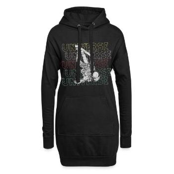 L’astronaute Stars Cosmos - Sweat-shirt à capuche long Femme - noir - Devant