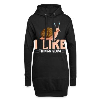 Amoureux des escargots Propriétaire d’escargot que j’aime - Sweat-shirt à capuche long Femme - noir - Devant