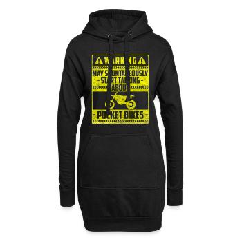 Pocketbike Zweirad Dreck - Hoodie-Kleid - Schwarz - Vorne