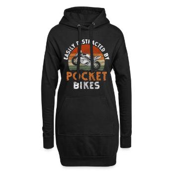 Pocketbike Kraftrad Schlamm Gelände - Hoodie-Kleid - Schwarz - Vorne