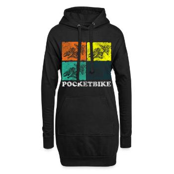 Bike Track Trail Hobby - Hoodie-Kleid - Schwarz - Vorne