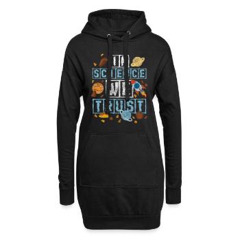Weltraum Planet Raumanzug - Hoodie-Kleid - Schwarz - Vorne