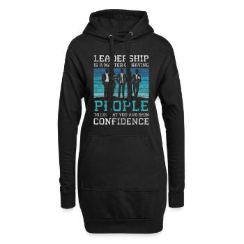 firma karriere erfolg - Hoodie-Kleid - Schwarz - Vorne