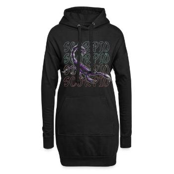 Skorpion Tierkreiszeichen November Eigenschaften - Hoodie-Kleid - Schwarz - Vorne