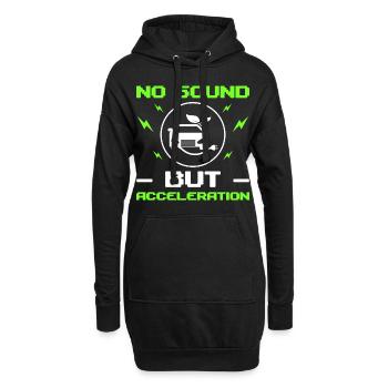 Elektromobilität Auto Umwelt Klima - Hoodie-Kleid - Schwarz - Vorne