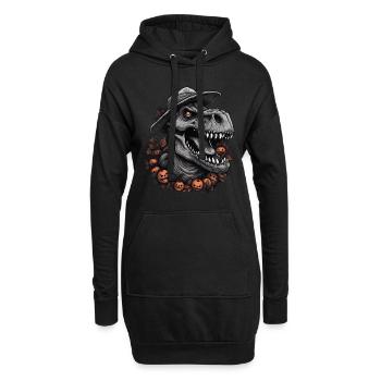 Dinosaure Halloween Déguisement aigre mignon - Sweat-shirt à capuche long Femme - noir - Devant