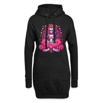 Halloween Skeleton Queen Sweet Sour Déguisement - Sweat-shirt à capuche long Femme - noir - Devant