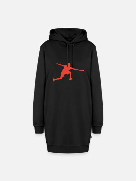 Badminton Clear Badmintonschläger Smash - Hoodie-Kleid - Schwarz