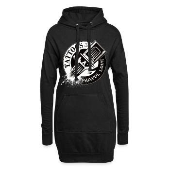 TATTOOS PAINFUL LOVE - Hoodie-Kleid - Schwarz - Vorne