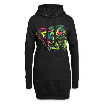 Future Retro Gamer Science-fiction - Sweat-shirt à capuche long Femme - noir - Devant