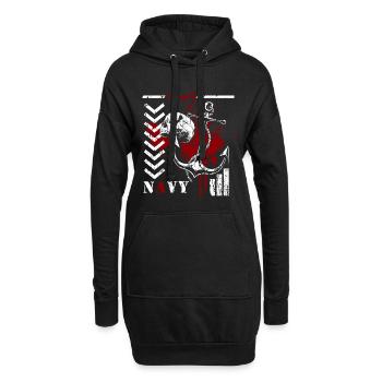 Tatouage Crâne Horreur Mythique - Sweat-shirt à capuche long Femme - noir - Devant