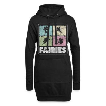 Elfe conte de fées princesse baguette - Sweat-shirt à capuche long Femme - noir - Devant