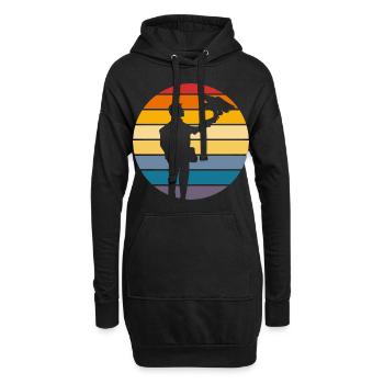Cadeau d’ornithologie de fauconnerie - Sweat-shirt à capuche long Femme - noir - Devant