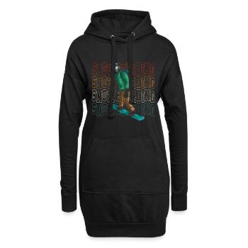 Snowboarder Schnee Tailgrab Sprung - Hoodie-Kleid - Schwarz - Vorne