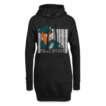 Policier Blue Light Crime Scene Chase - Sweat-shirt à capuche long Femme - noir - Devant