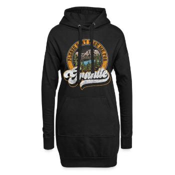 Stein Kunstwerk Steinmetz Zunftwappen - Hoodie-Kleid - Schwarz - Vorne