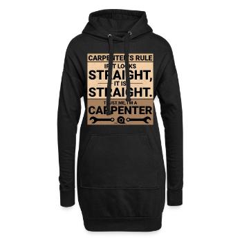 Zimmermann Holzarbeiter Holzschneider Tischlerei Lustig - Hoodie-Kleid - Schwarz - Vorne