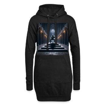 Fart Souls – Hollow Knight auf Porzellanthron #06 - Hoodie-Kleid - Schwarz - Vorne