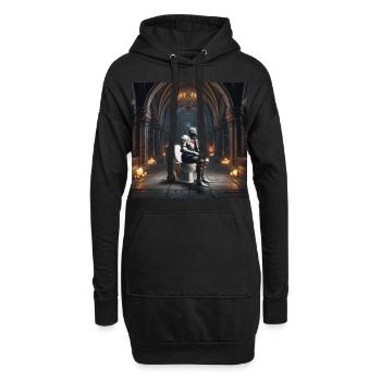 Fart Souls – Hollow Knight auf Porzellanthron #02 - Hoodie-Kleid - Schwarz - Vorne