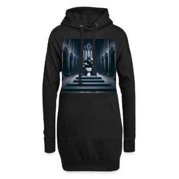 Fart Souls – Hollow Knight auf Porzellanthron #08 - Hoodie-Kleid - Schwarz - Vorne