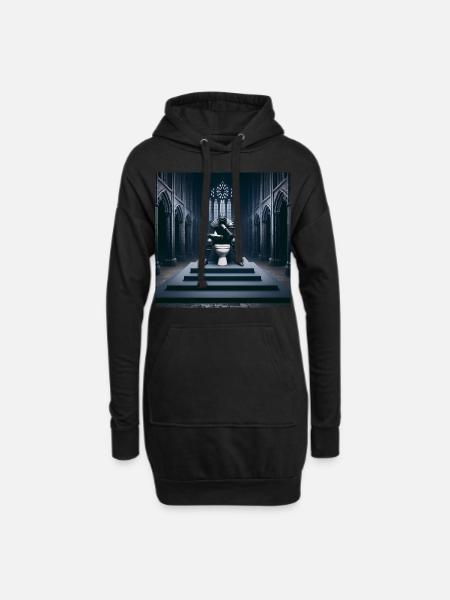 Fart Souls – Hollow Knight auf Porzellanthron #08 - Hoodie-Kleid - Schwarz