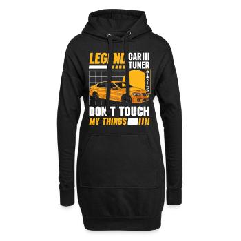 Tuner Leistung Schrauber Werkstatt - Hoodie-Kleid - Schwarz - Vorne
