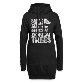 Bonsaï, Japonais, Bouddhisme - Sweat-shirt à capuche long Femme - noir - Devant