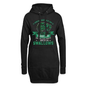 Bateau de pêche Sport - Sweat-shirt à capuche long Femme - noir - Devant
