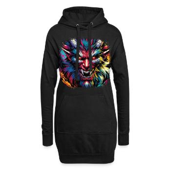 Démon Graffiti Démon Street Art Diable - Sweat-shirt à capuche long Femme - noir - Devant