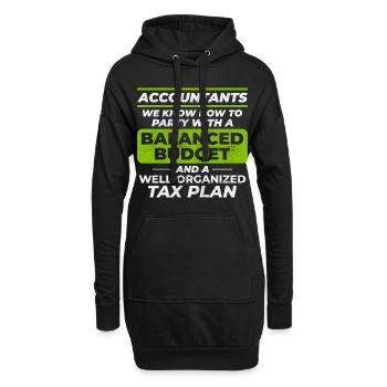 Comptable Comptabilité Tenue de livres Finance Drôle - Sweat-shirt à capuche long Femme - noir - Devant