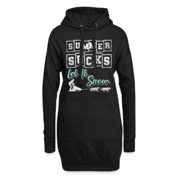 Traîneau, Noël, Sports, Fun - Sweat-shirt à capuche long Femme - noir - Devant