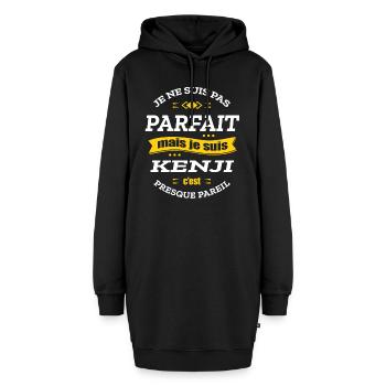 KENJI PARFAIT - PRENOM KENJI - Sweat-shirt à capuche long Femme - noir - Devant