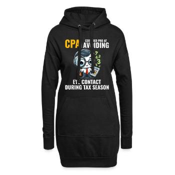 CPA : Number Ninja Esquivant le contact visuel Comptable - Sweat-shirt à capuche long Femme - noir - Devant