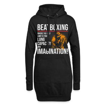 Beatboxing Culture Rythmique Beatbox Artistique Musique - Sweat-shirt à capuche long Femme - noir - Devant
