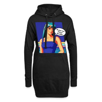Sei deine eigene Art von schön - Hoodie-Kleid - Schwarz - Vorne