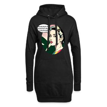 Schönheit beginnt in dem Moment, in dem du dich entscheidest, du selbst zu sein - Hoodie-Kleid - Schwarz - Vorne