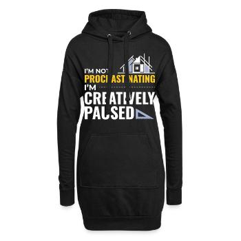 Architekten Bauwesen Kreativität Prokrastination - Hoodie-Kleid - Schwarz - Vorne