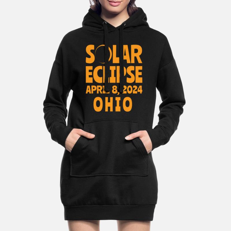 Solar Eclipse 2024 Ohio Hoodie Dress