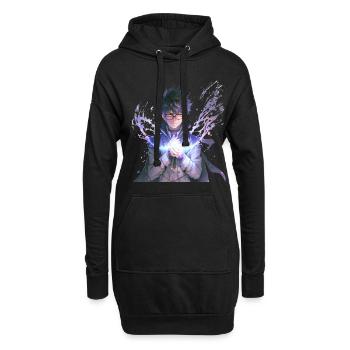 Apprenti sorcier Mage de feu - Sweat-shirt à capuche long Femme - noir - Devant