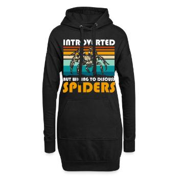 Spinne Natur Netz Seidenfäden - Hoodie-Kleid - Schwarz - Vorne