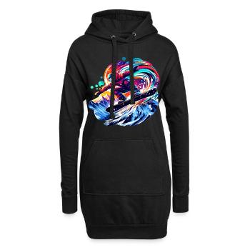 Snowboard Snowboardurlaub Snowboarding Design - Hoodie-Kleid - Schwarz - Vorne