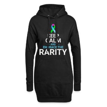 Sensibilisation aux maladies rares : Adoptez la rareté - Sweat-shirt à capuche long Femme - noir - Devant